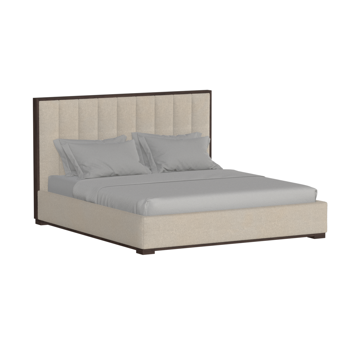 Ava Bed with Framed Vertical Headboard Panels