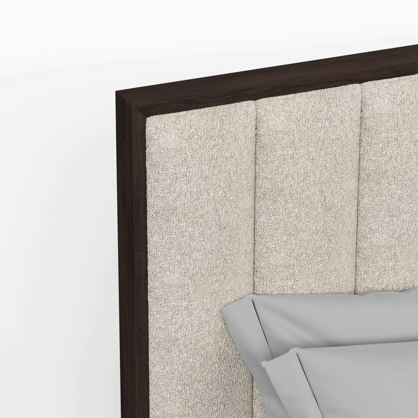 Ava Bed with Framed Vertical Headboard Panels