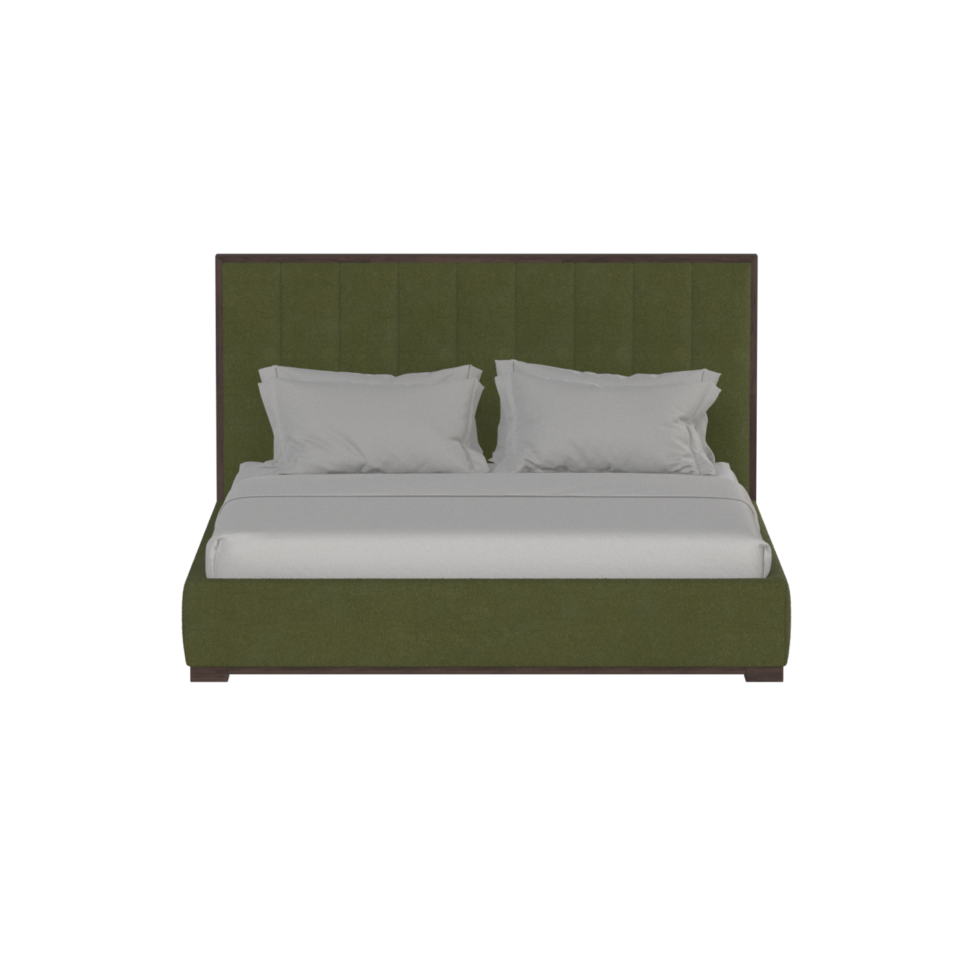 Ava Bed with Framed Vertical Headboard Panels