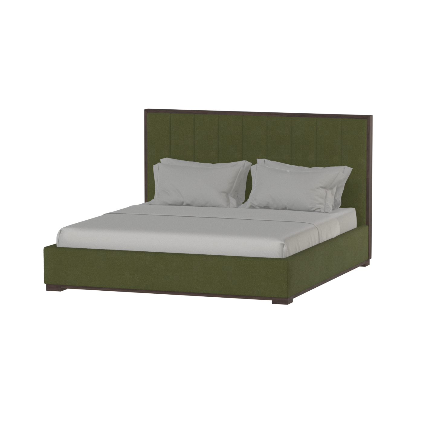 Ava Bed with Framed Vertical Headboard Panels