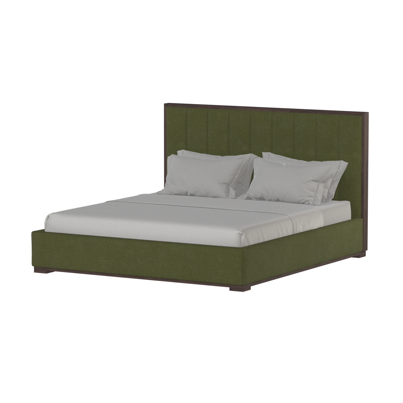 Ava Bed with Framed Vertical Headboard Panels