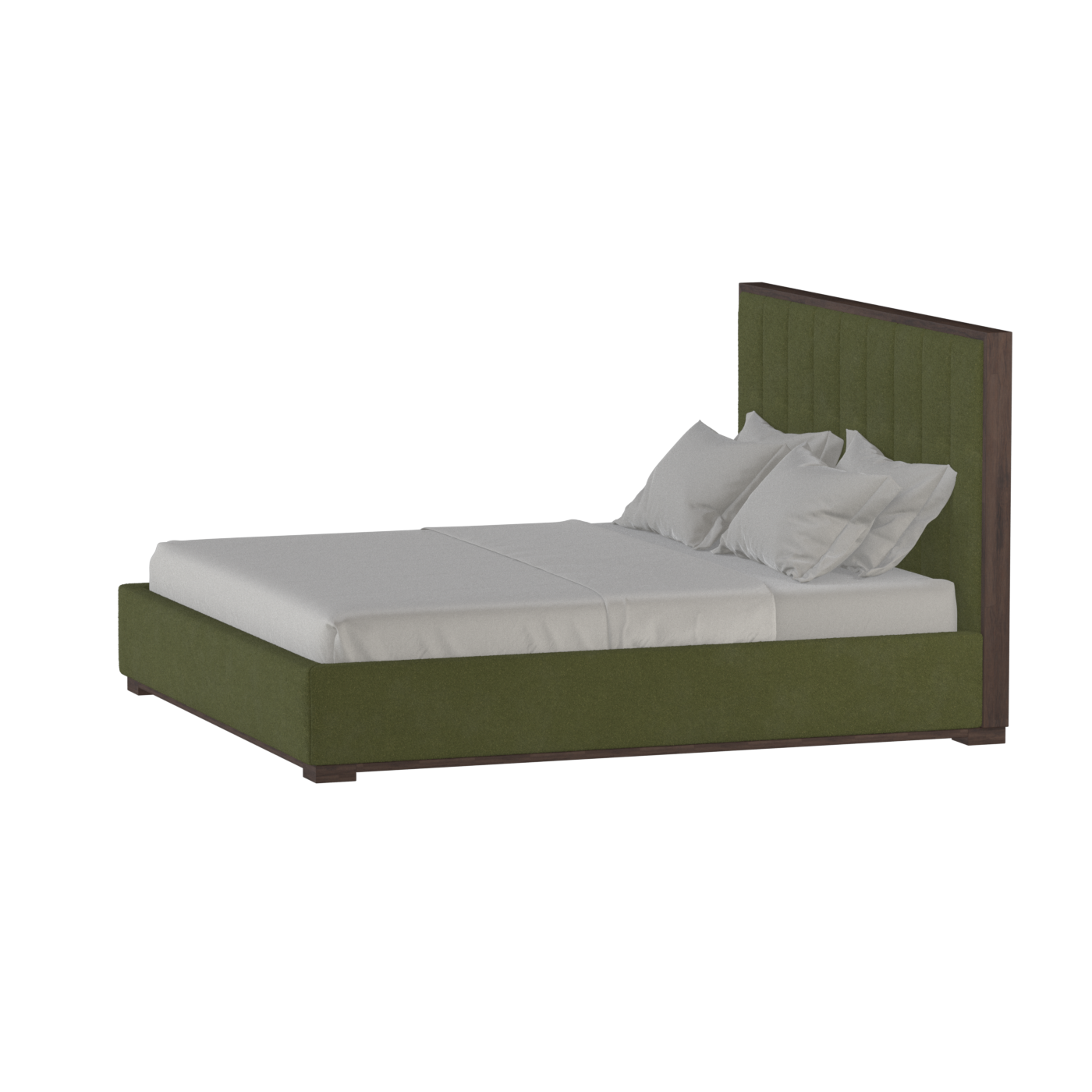 Ava Bed with Framed Vertical Headboard Panels