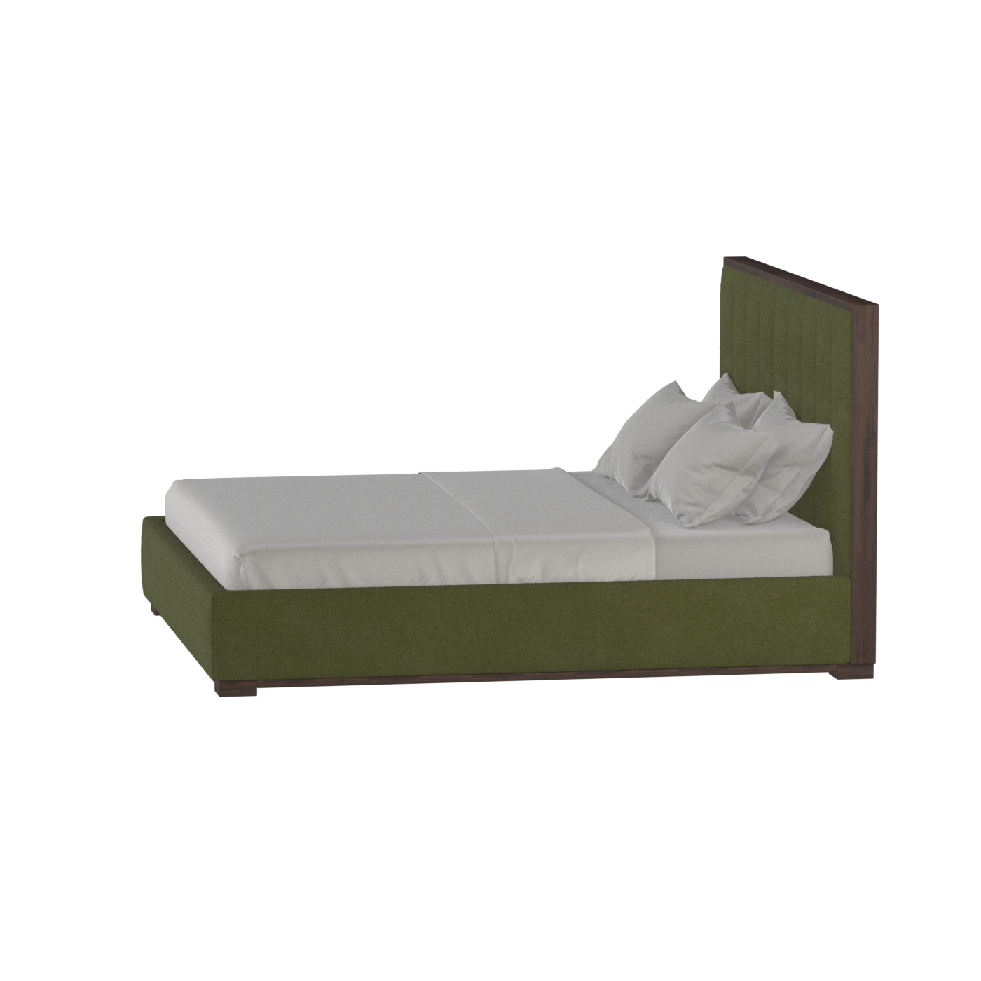 Ava Bed with Framed Vertical Headboard Panels