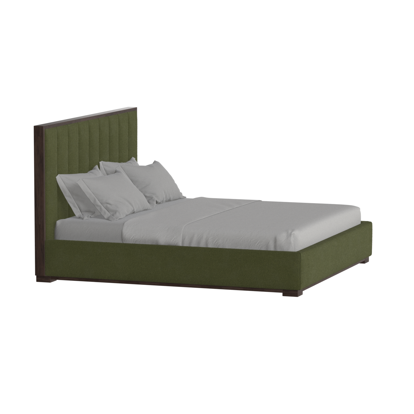 Ava Bed with Framed Vertical Headboard Panels