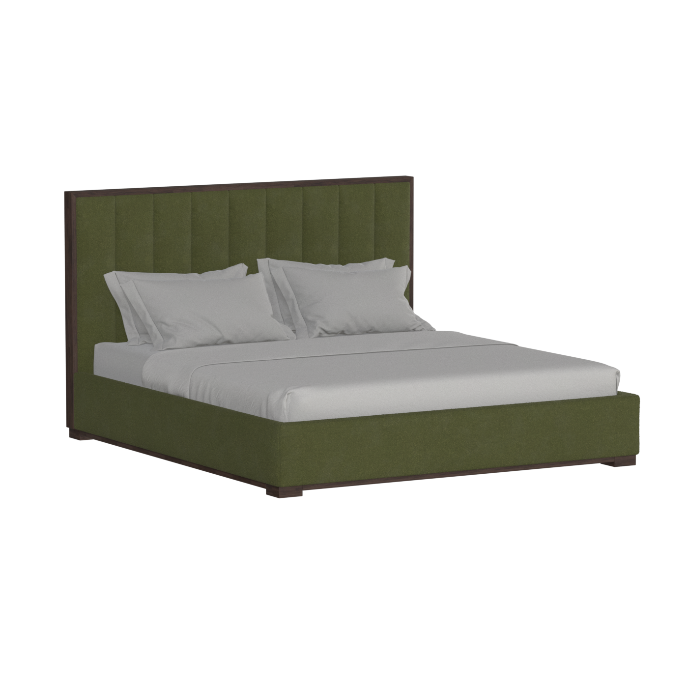 Ava Bed with Framed Vertical Headboard Panels