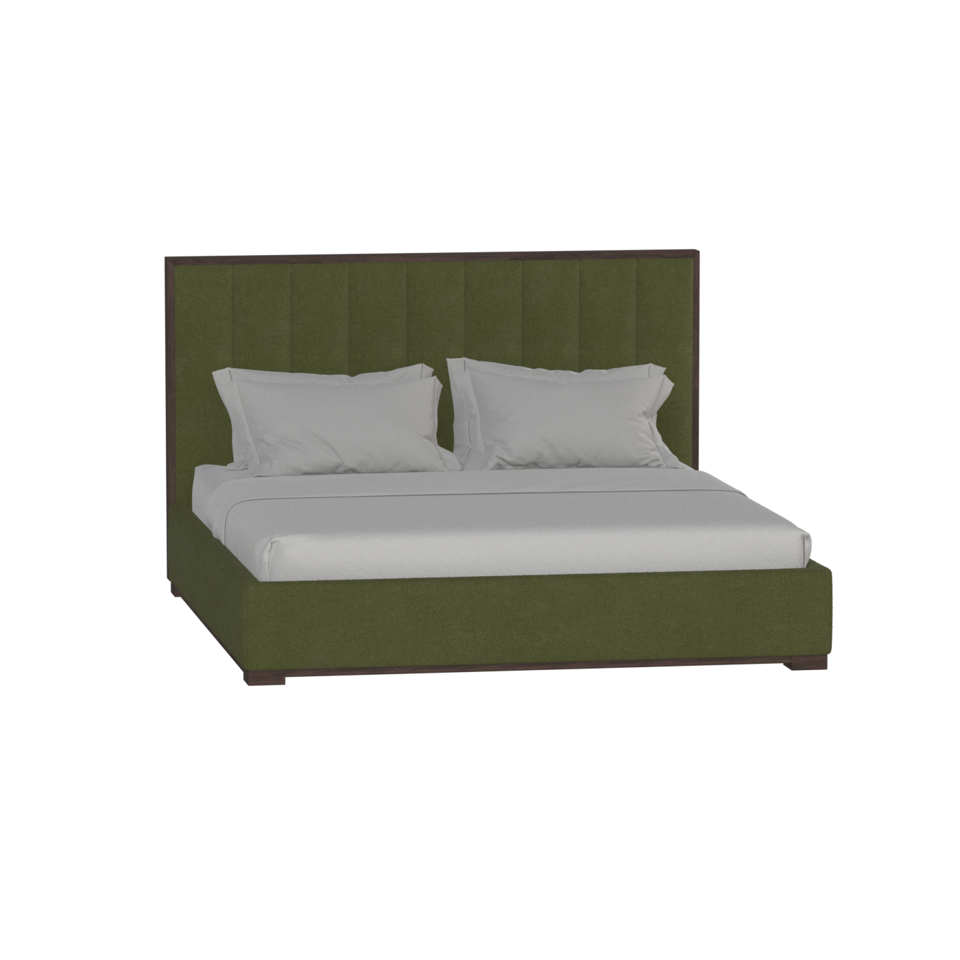 Ava Bed with Framed Vertical Headboard Panels