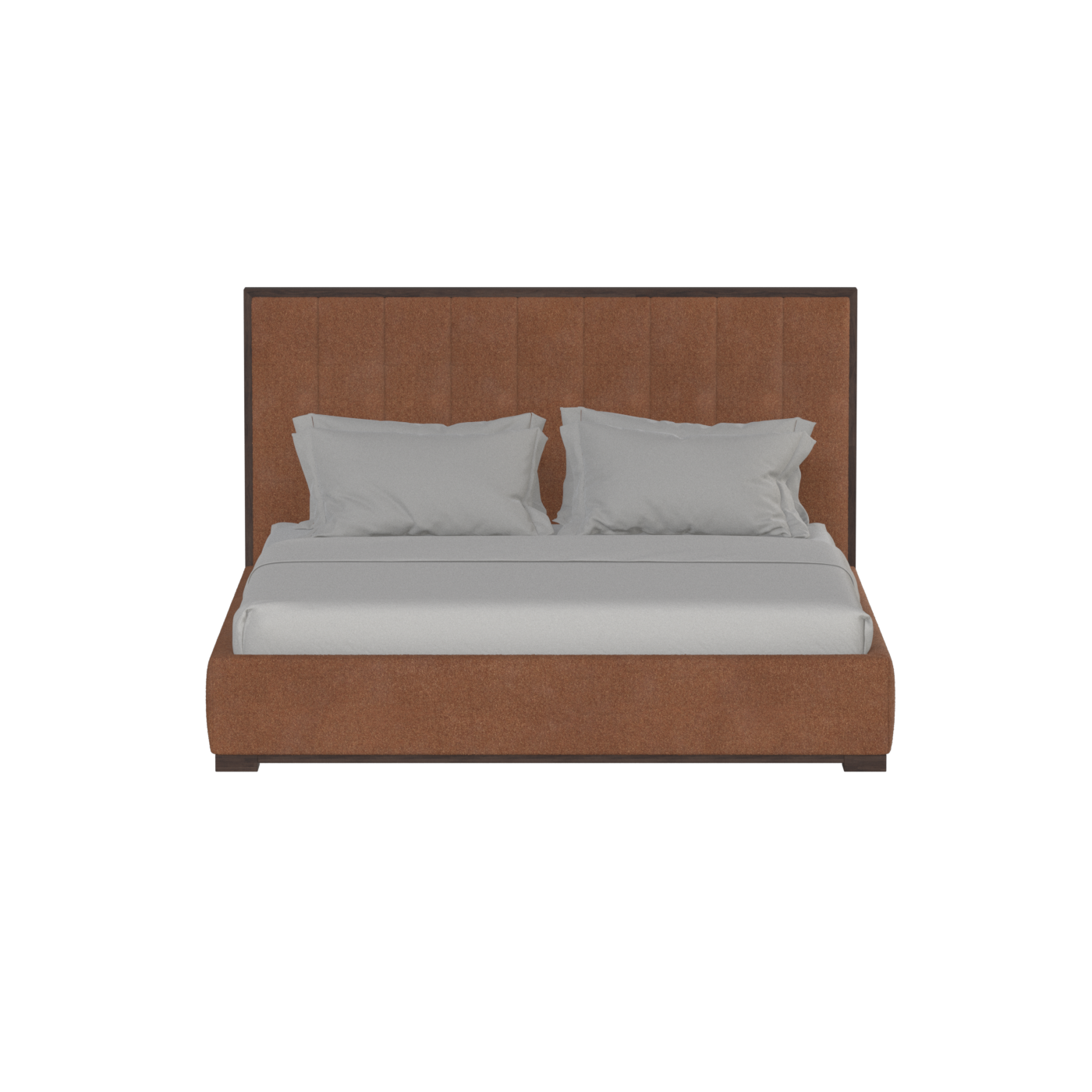 Ava Bed with Framed Vertical Headboard Panels