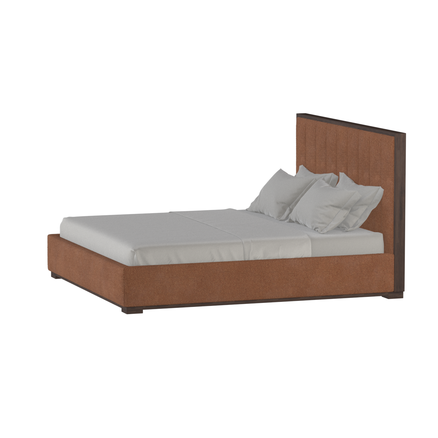 Ava Bed with Framed Vertical Headboard Panels