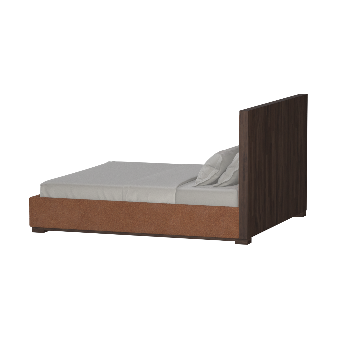 Ava Bed with Framed Vertical Headboard Panels