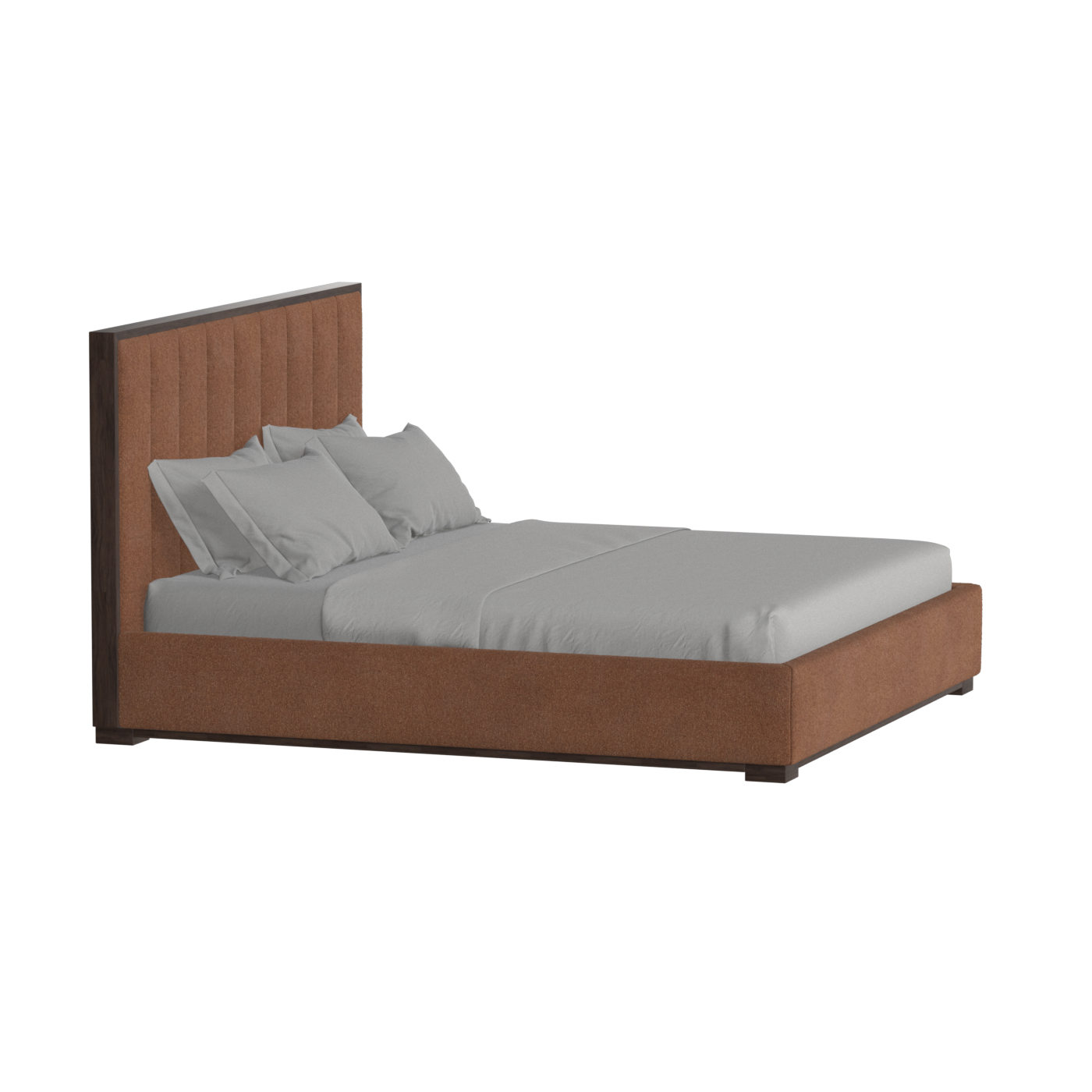 Ava Bed with Framed Vertical Headboard Panels