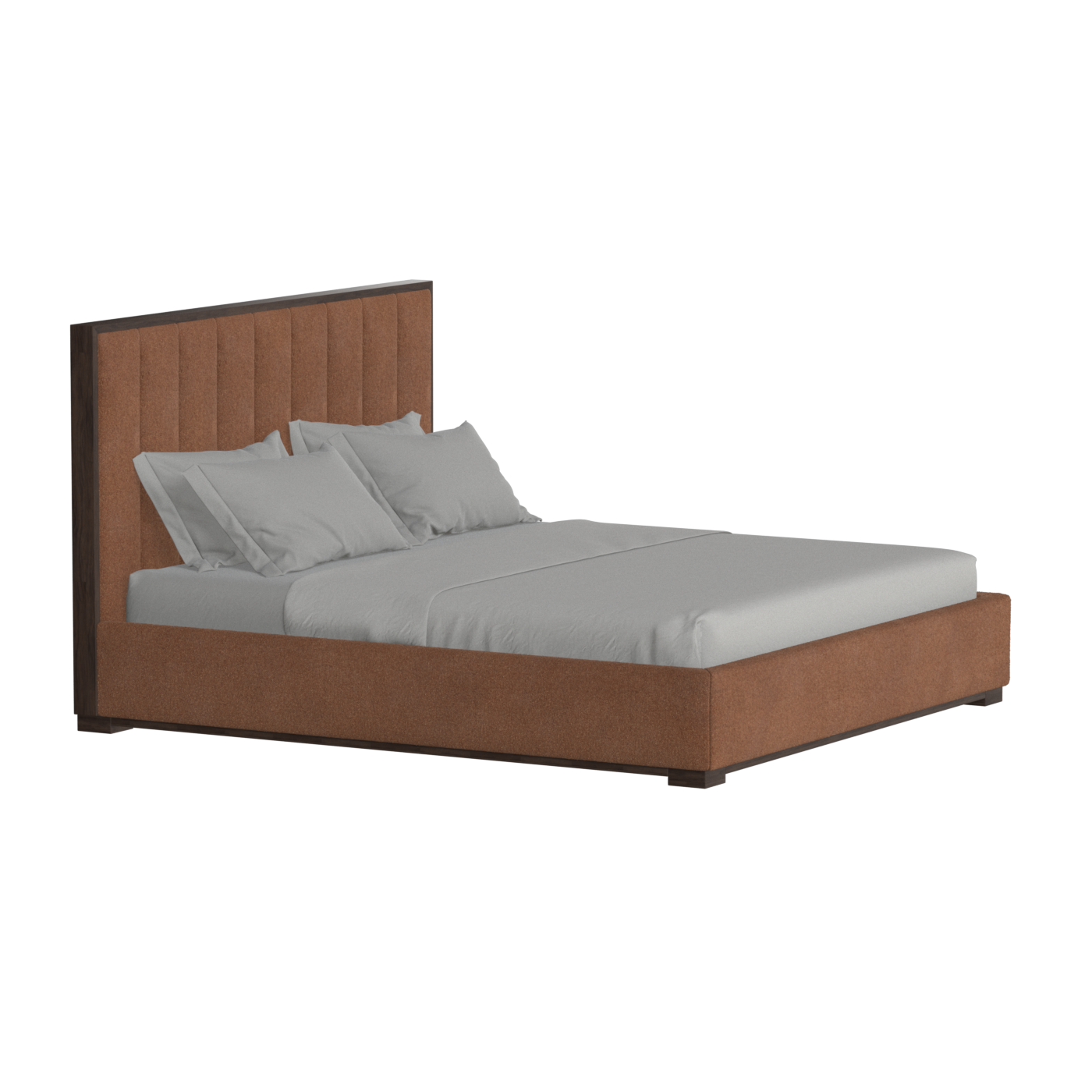 Ava Bed with Framed Vertical Headboard Panels