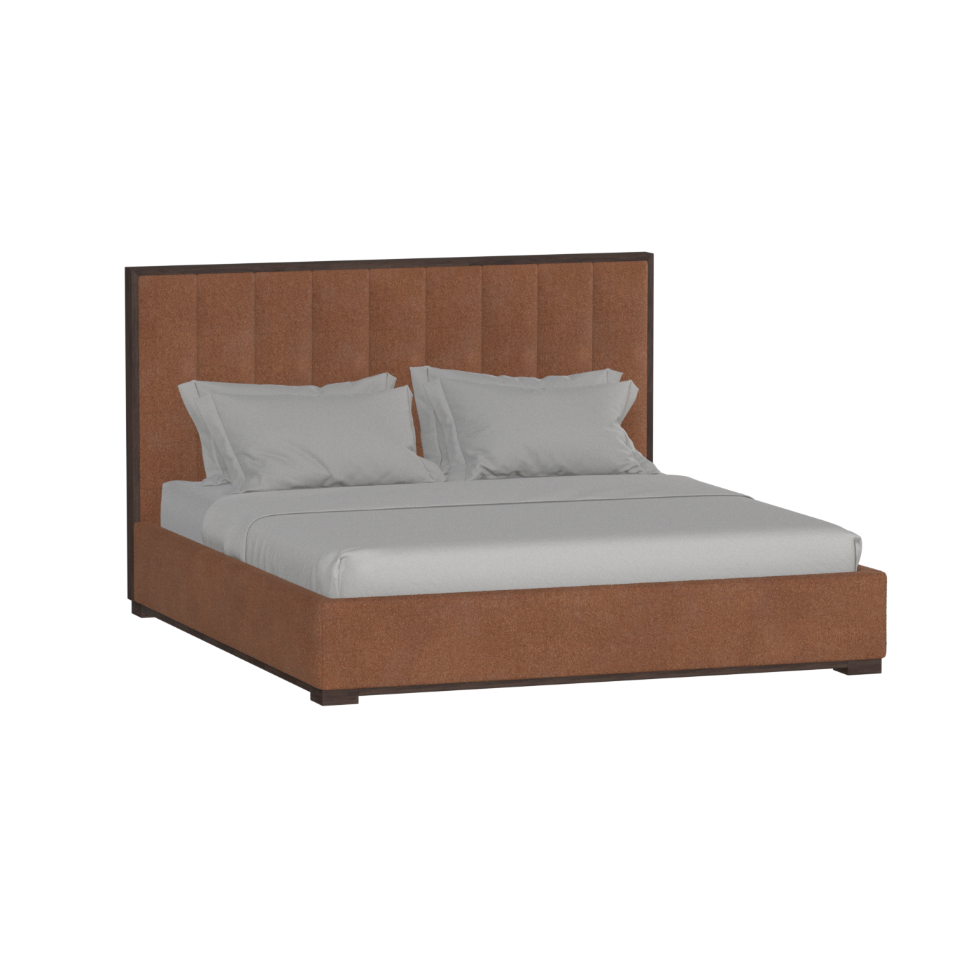 Ava Bed with Framed Vertical Headboard Panels