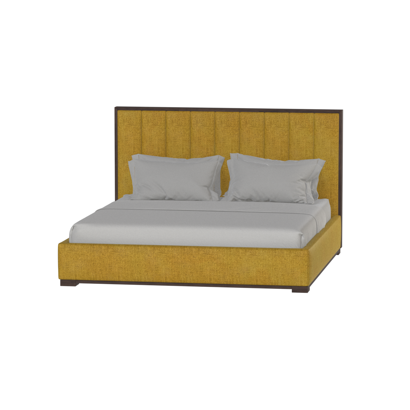 Ava Bed with Framed Vertical Headboard Panels