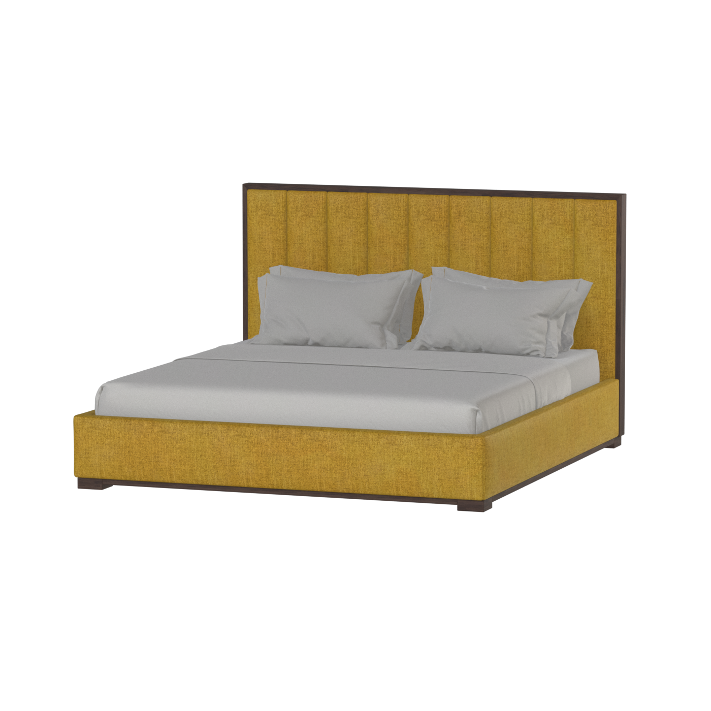 Ava Bed with Framed Vertical Headboard Panels