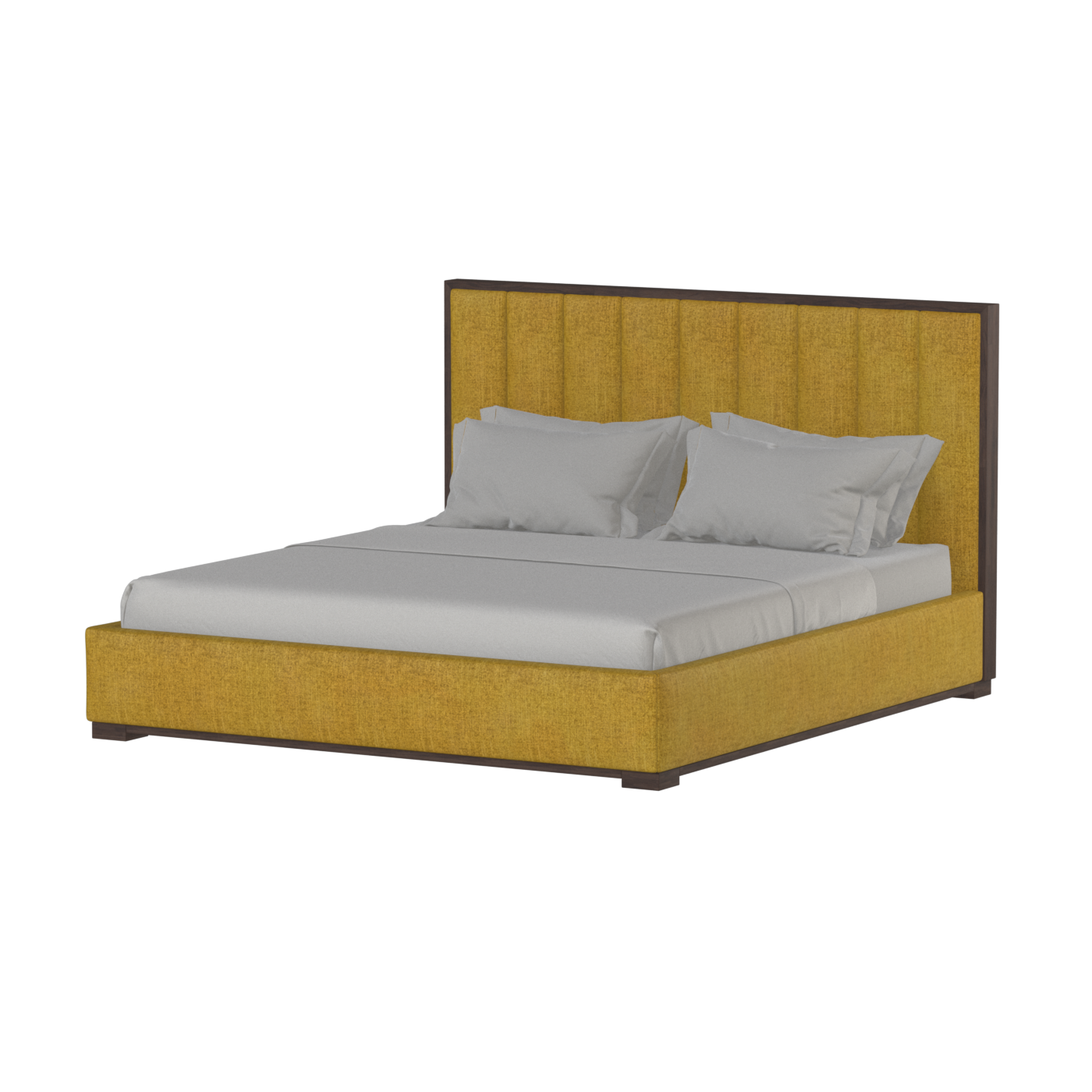 Ava Bed with Framed Vertical Headboard Panels