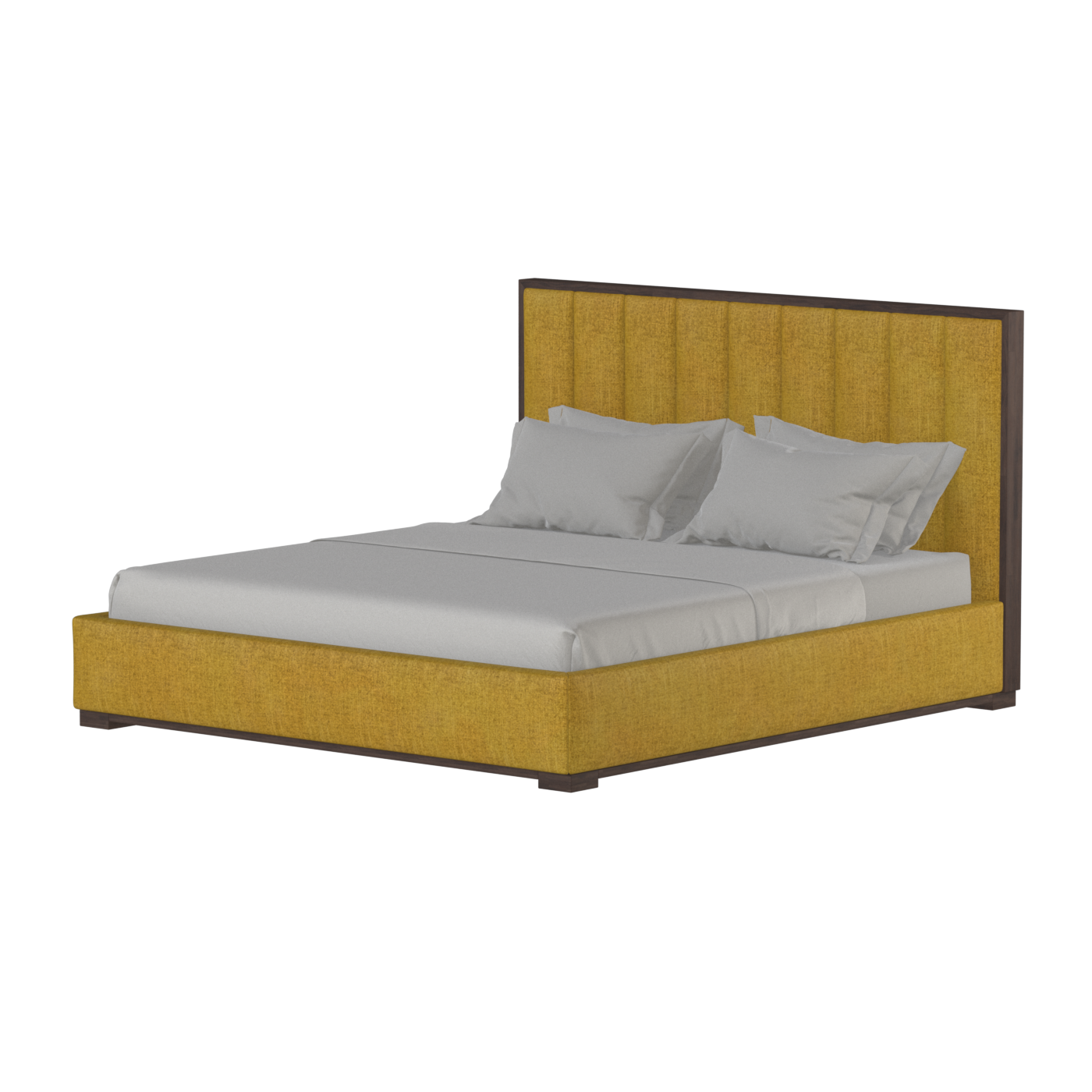 Ava Bed with Framed Vertical Headboard Panels
