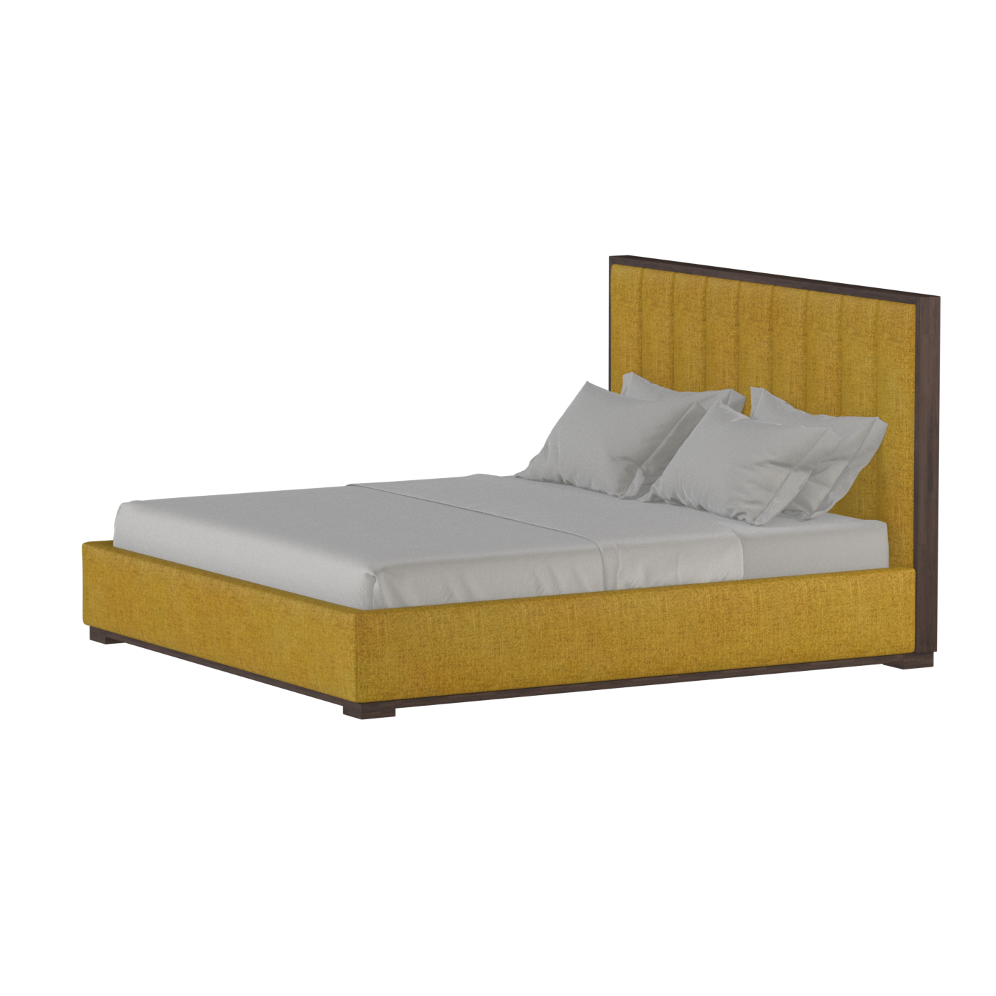 Ava Bed with Framed Vertical Headboard Panels