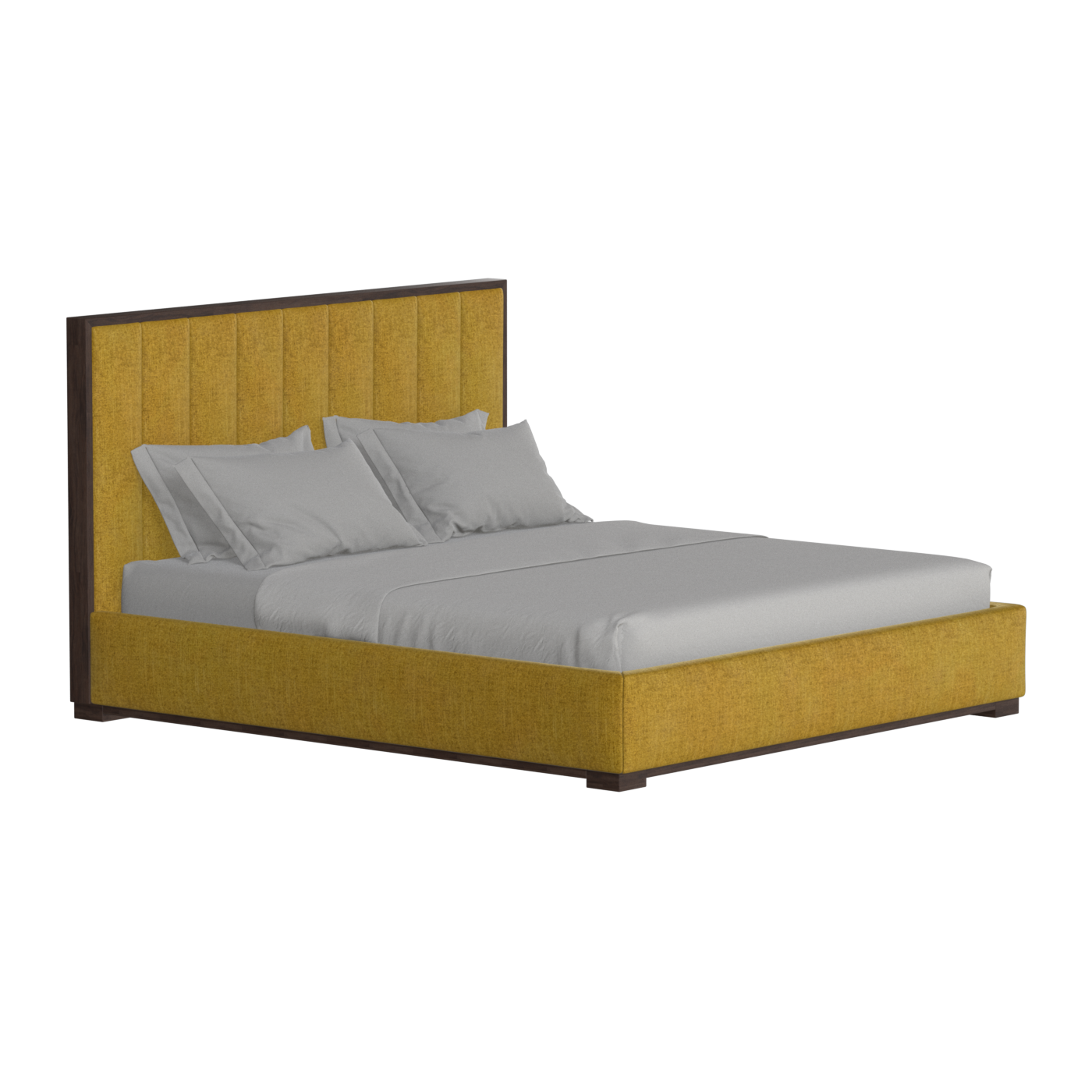 Ava Bed with Framed Vertical Headboard Panels