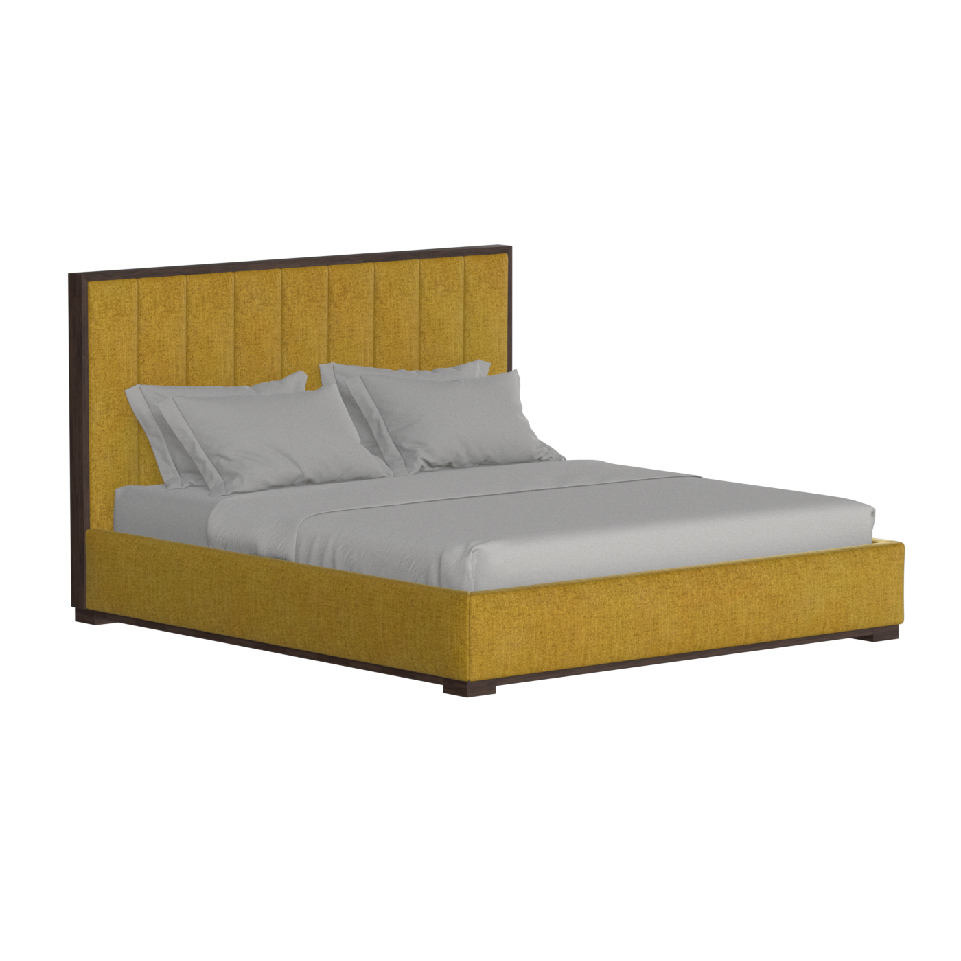 Ava Bed with Framed Vertical Headboard Panels