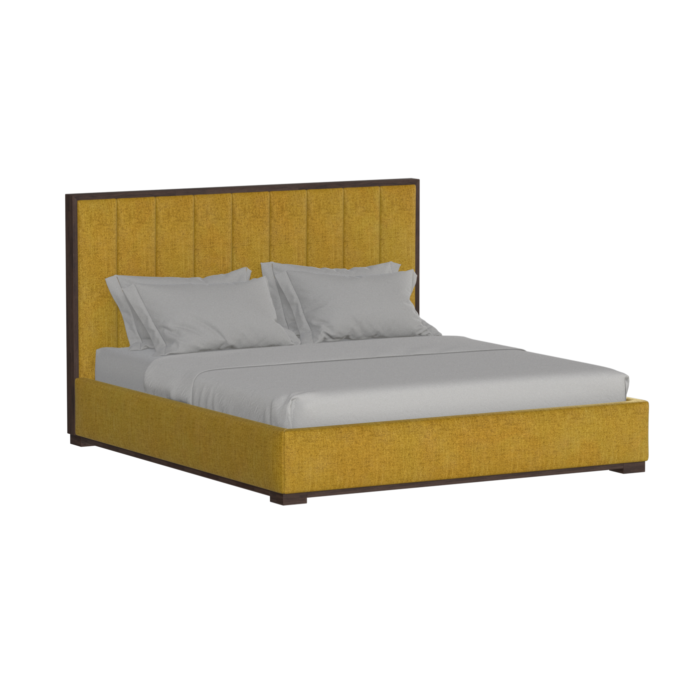 Ava Bed with Framed Vertical Headboard Panels