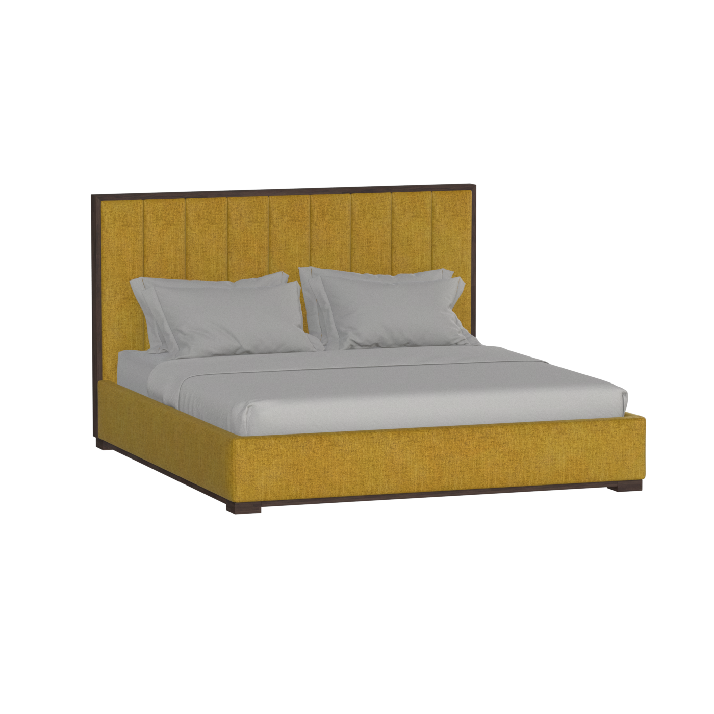 Ava Bed with Framed Vertical Headboard Panels