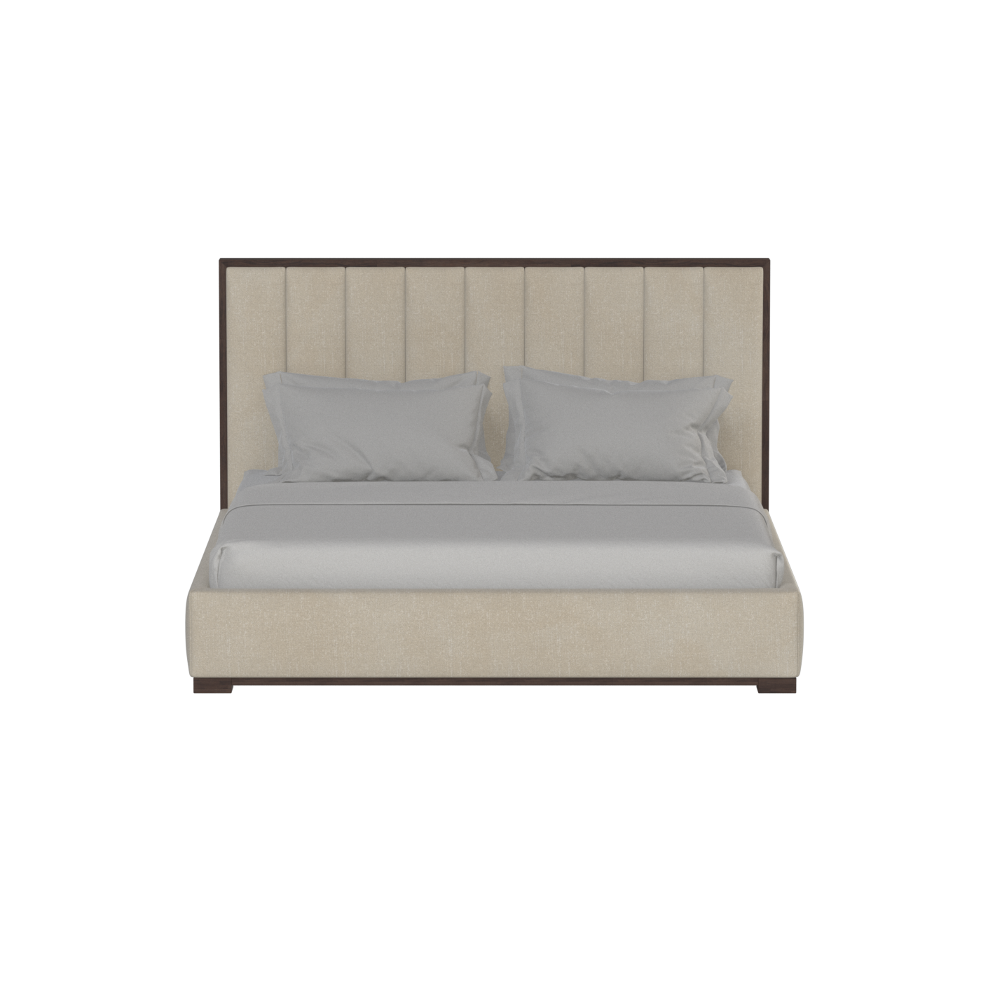 Ava Bed with Framed Vertical Headboard Panels