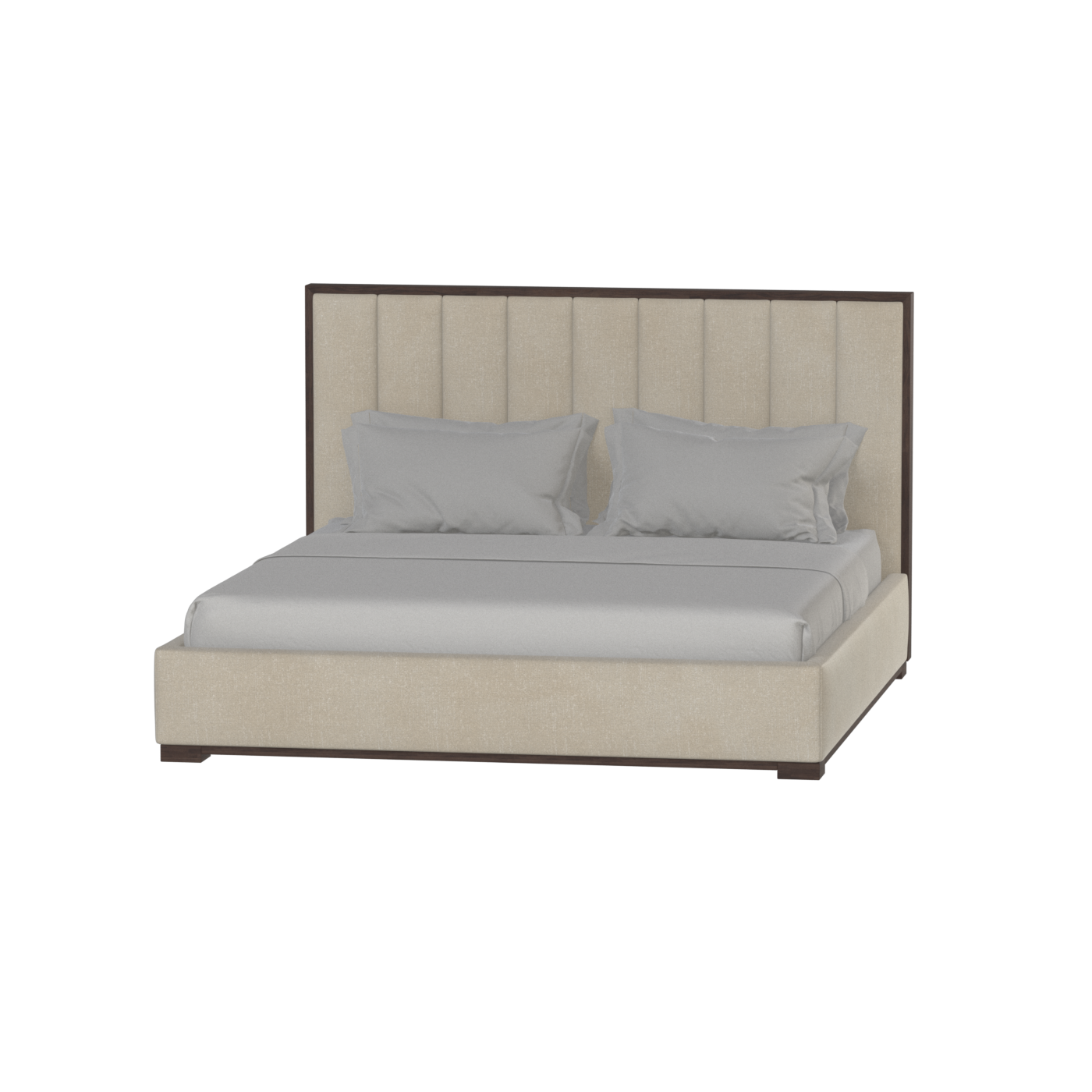 Ava Bed with Framed Vertical Headboard Panels