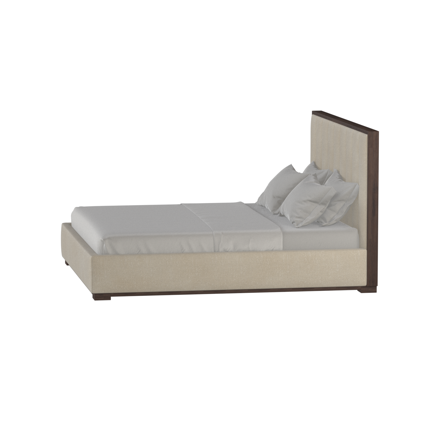 Ava Bed with Framed Vertical Headboard Panels