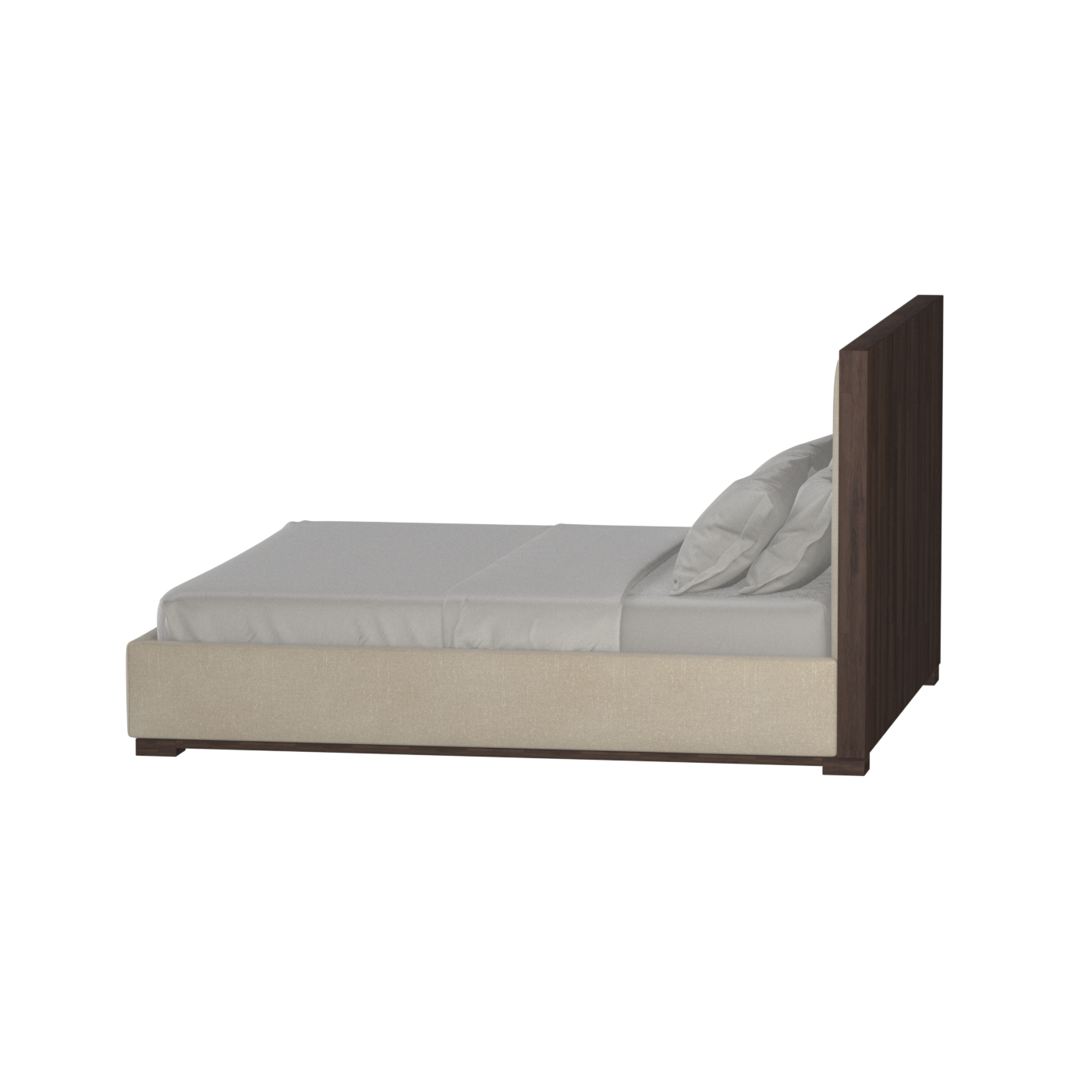 Ava Bed with Framed Vertical Headboard Panels