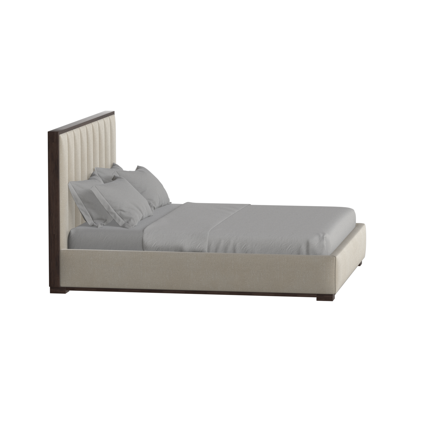 Ava Bed with Framed Vertical Headboard Panels