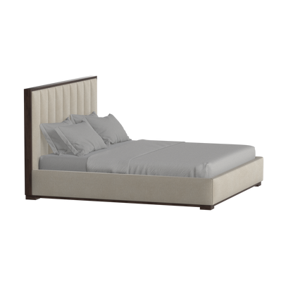 Ava Bed with Framed Vertical Headboard Panels