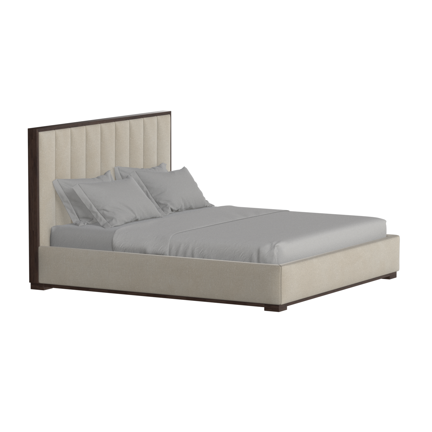 Ava Bed with Framed Vertical Headboard Panels