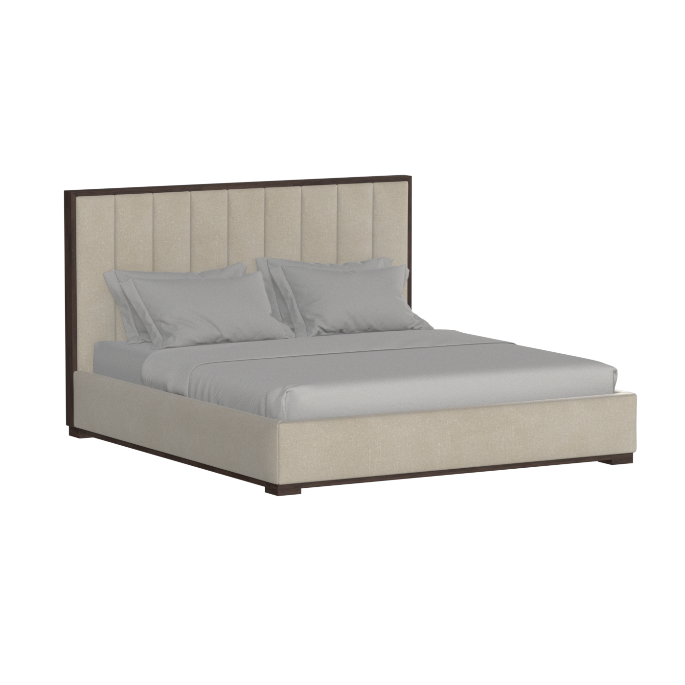 Ava Bed with Framed Vertical Headboard Panels