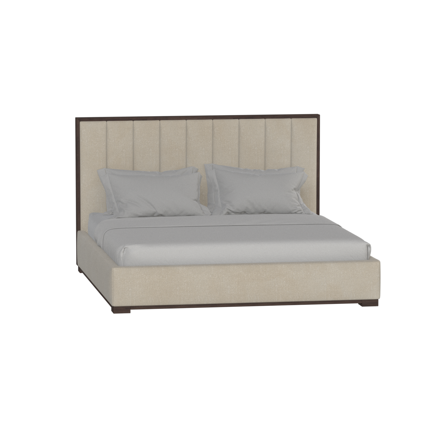 Ava Bed with Framed Vertical Headboard Panels
