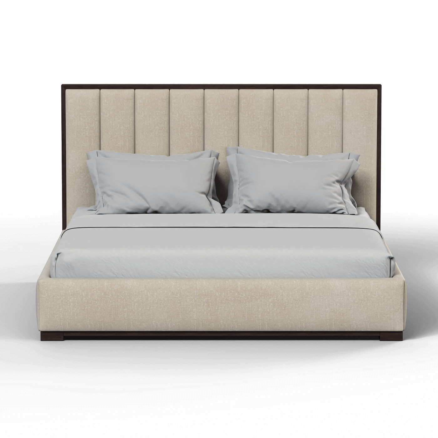 Ava Bed with Framed Vertical Headboard Panels