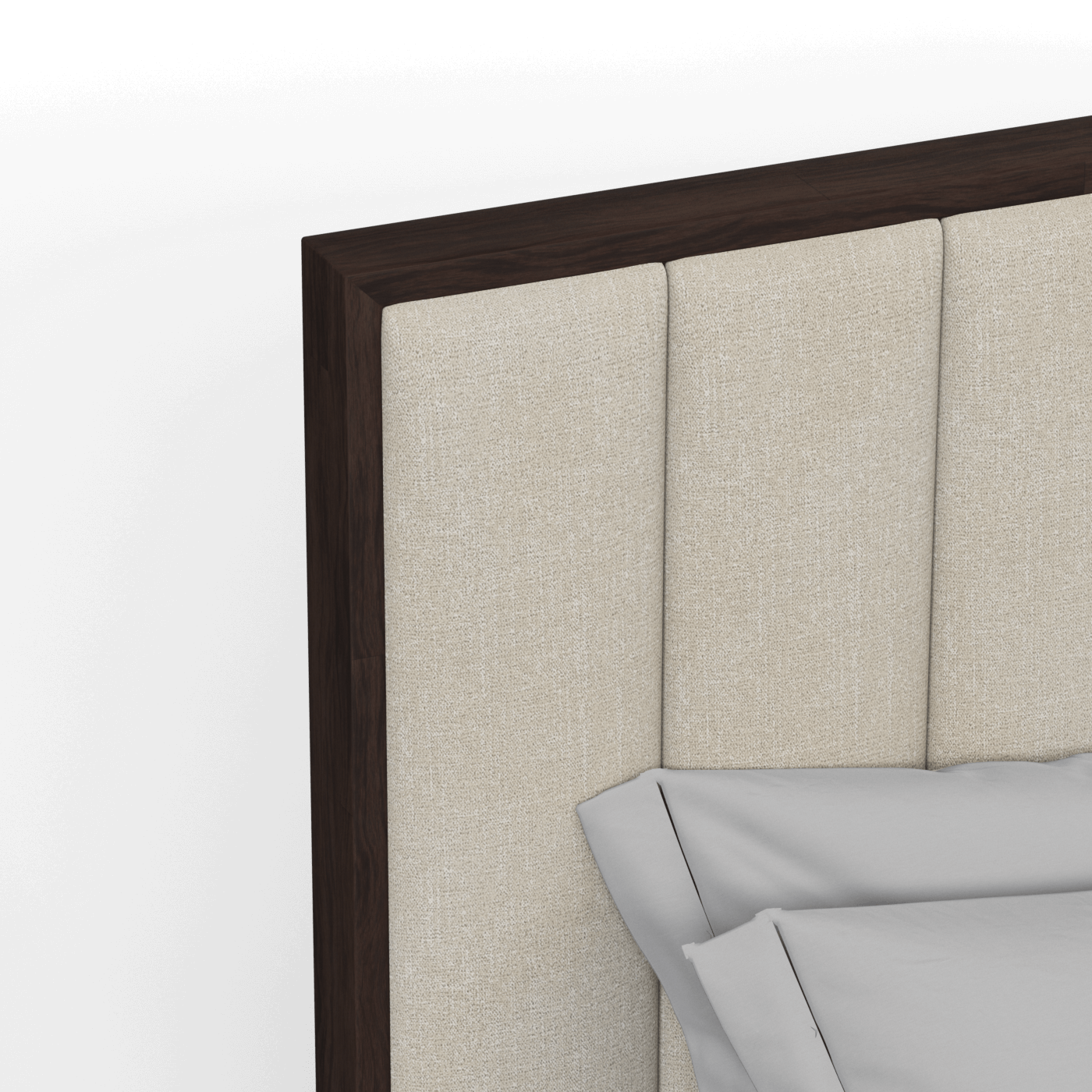 Ava Bed with Framed Vertical Headboard Panels