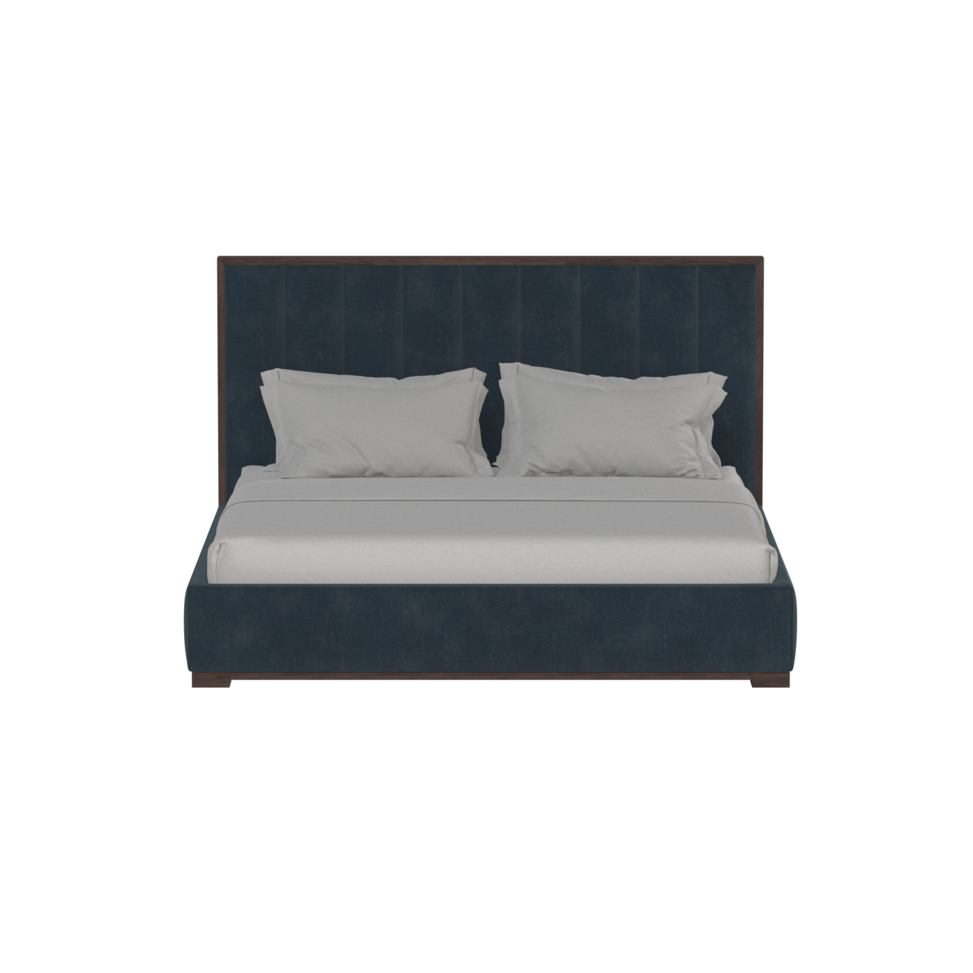 Ava Bed with Framed Vertical Headboard Panels