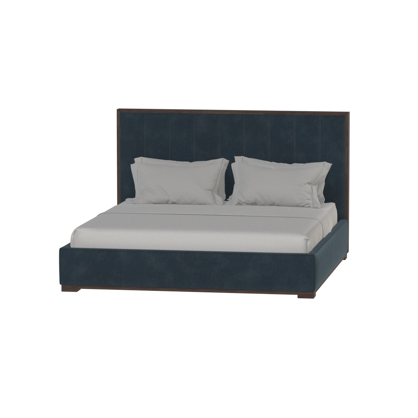 Ava Bed with Framed Vertical Headboard Panels