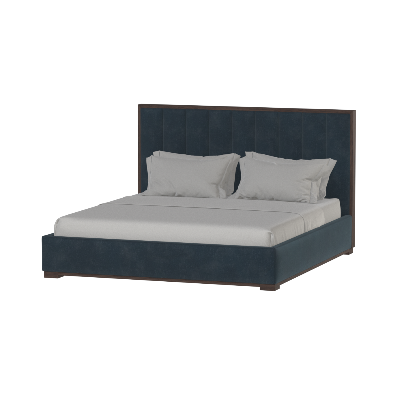 Ava Bed with Framed Vertical Headboard Panels