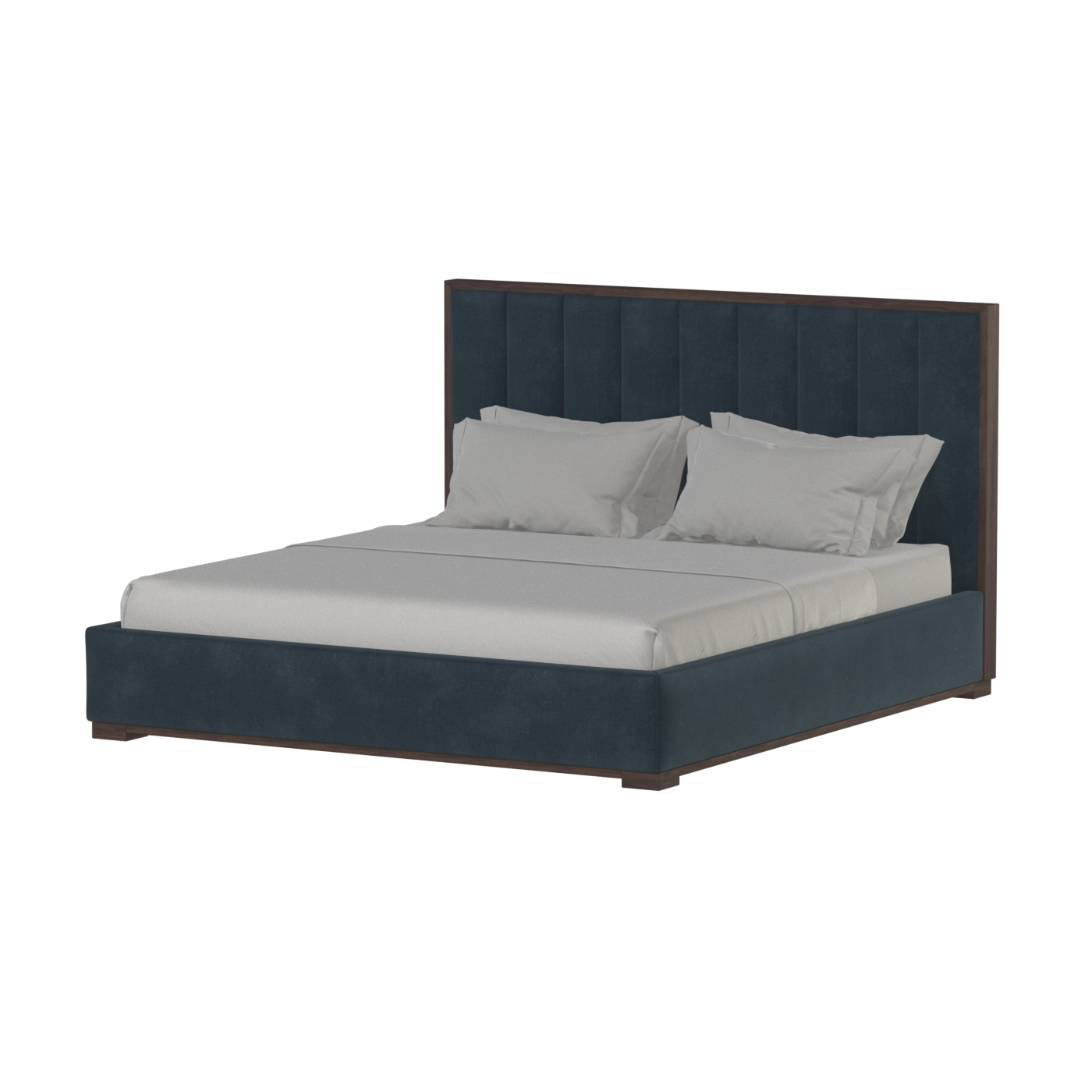 Ava Bed with Framed Vertical Headboard Panels