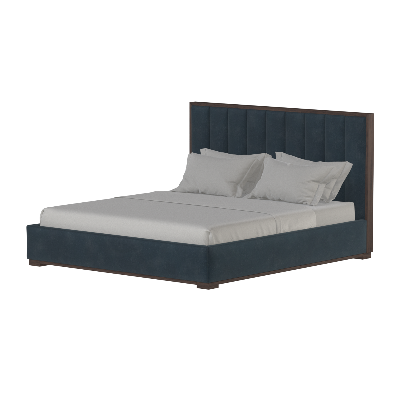 Ava Bed with Framed Vertical Headboard Panels
