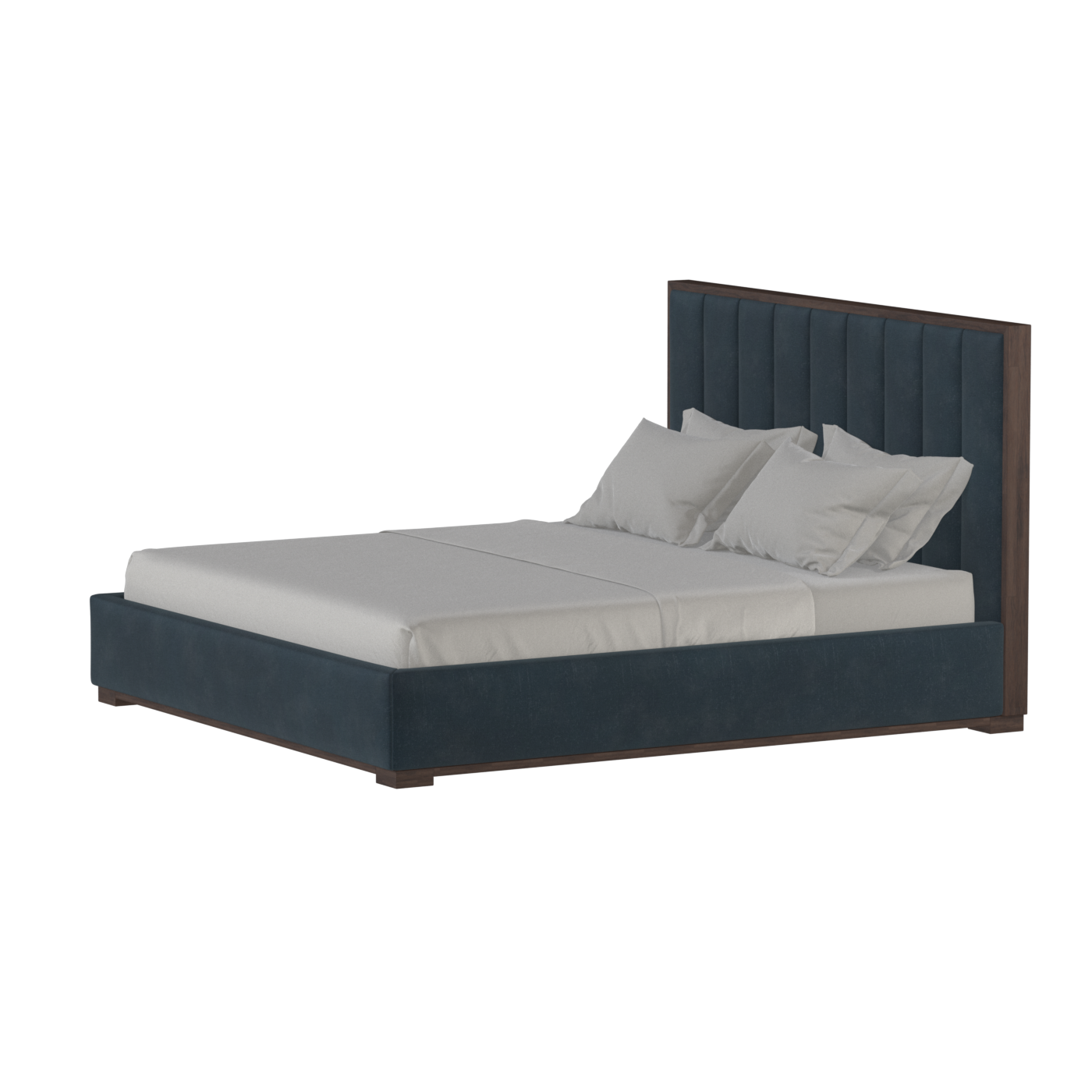 Ava Bed with Framed Vertical Headboard Panels