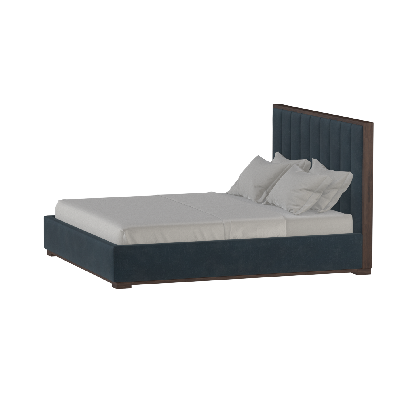 Ava Bed with Framed Vertical Headboard Panels