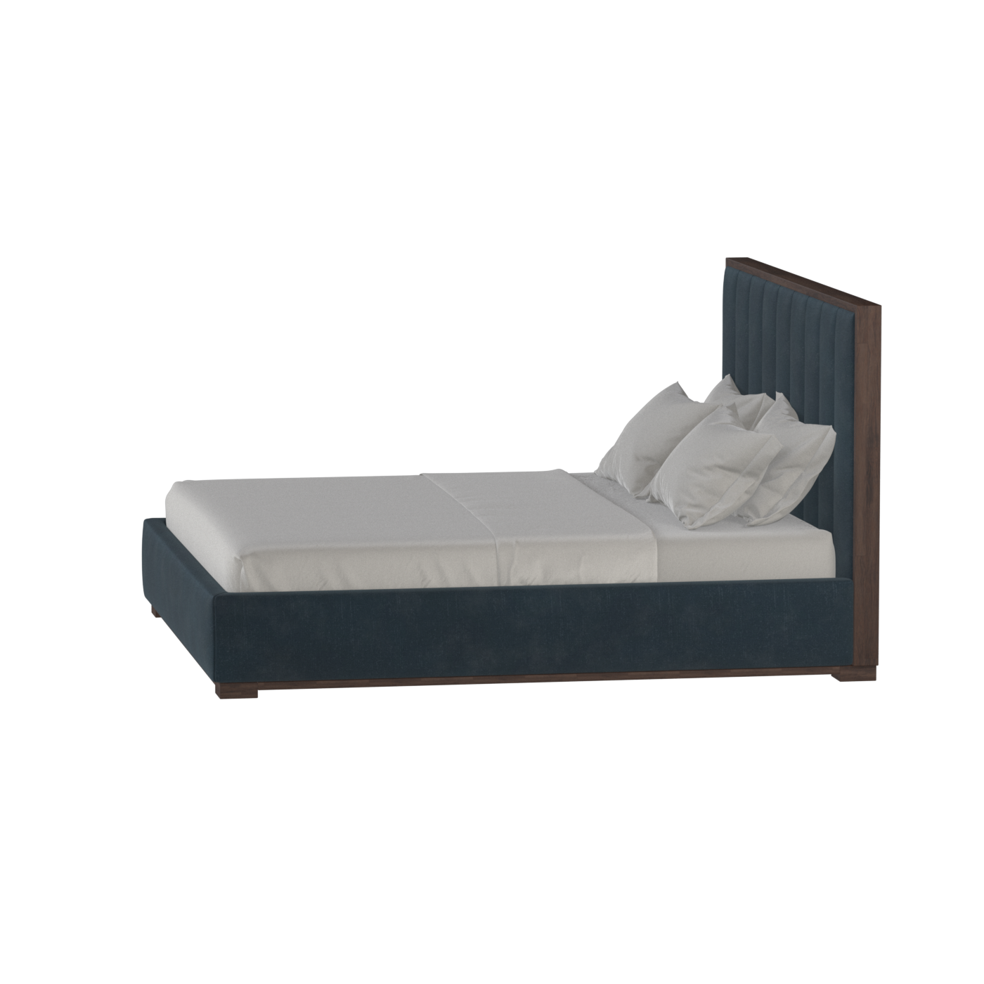 Ava Bed with Framed Vertical Headboard Panels