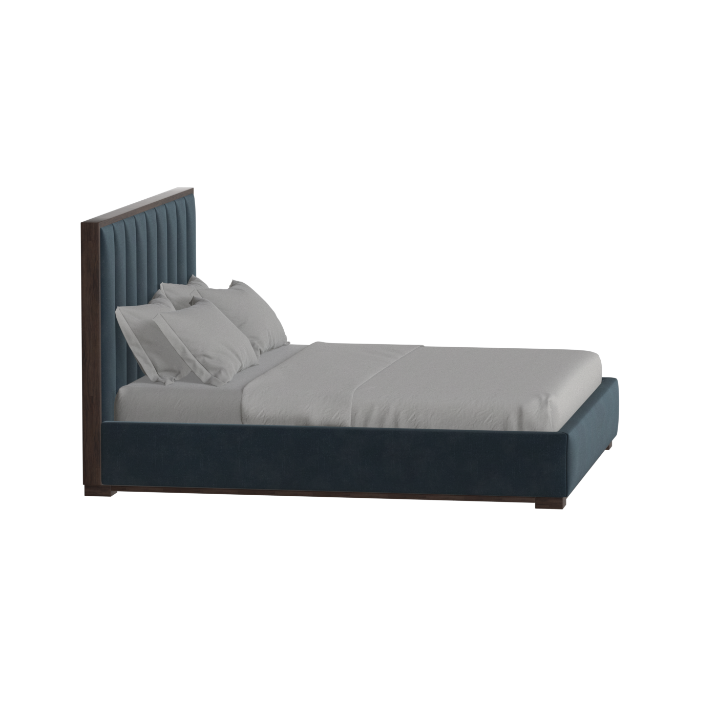 Ava Bed with Framed Vertical Headboard Panels