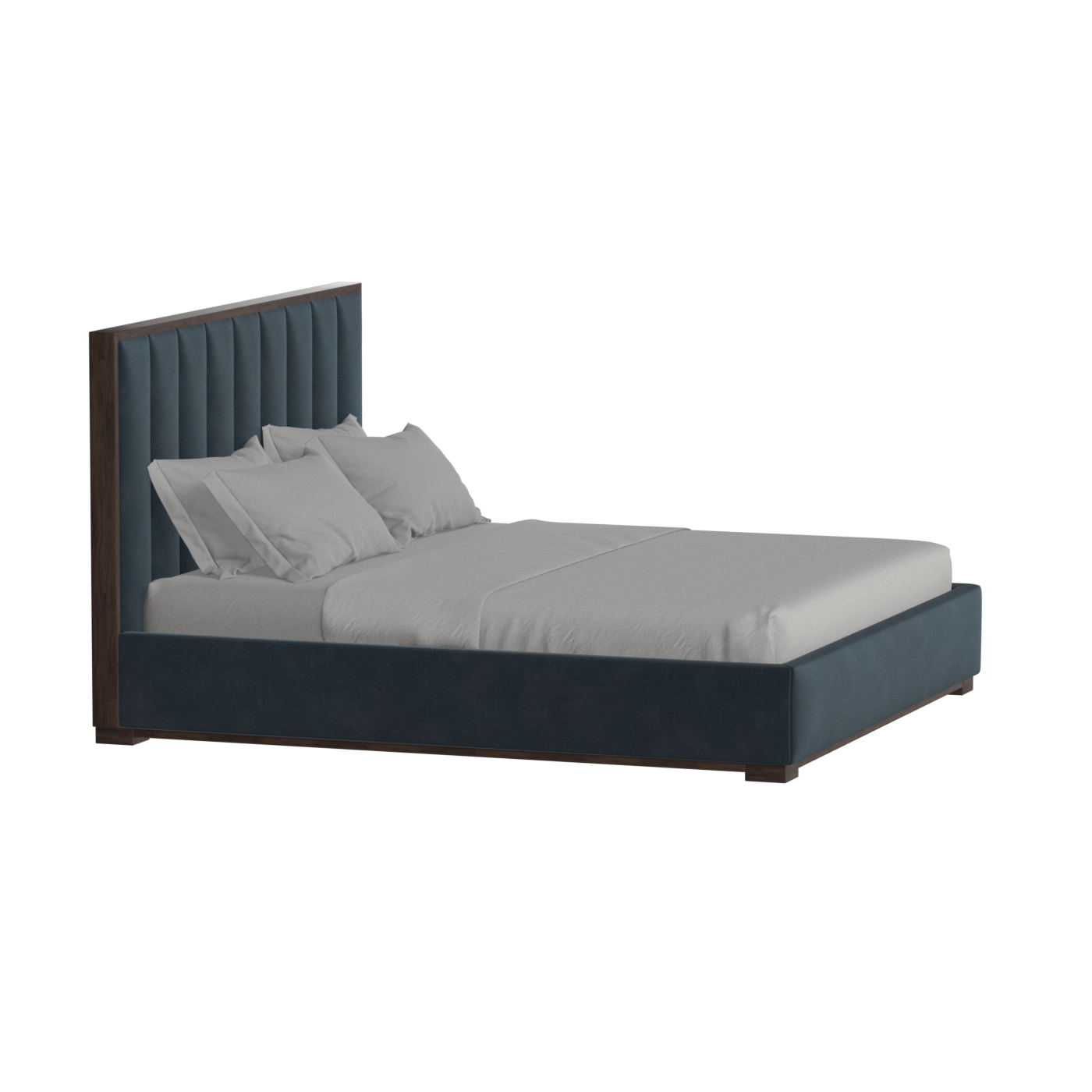 Ava Bed with Framed Vertical Headboard Panels