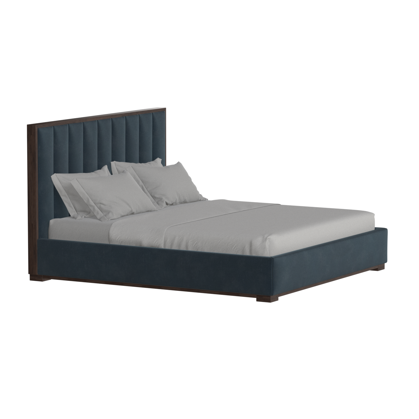 Ava Bed with Framed Vertical Headboard Panels