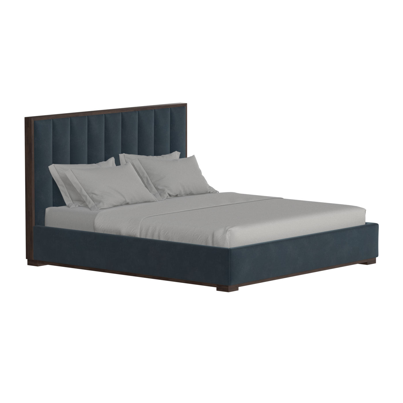 Ava Bed with Framed Vertical Headboard Panels