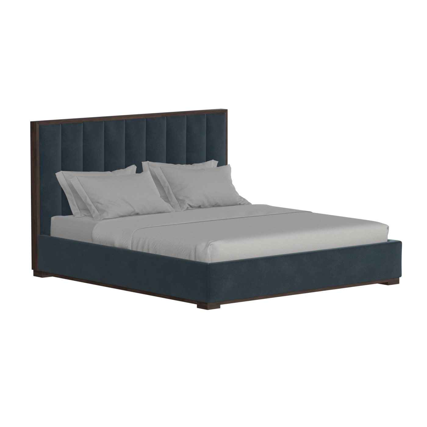 Ava Bed with Framed Vertical Headboard Panels