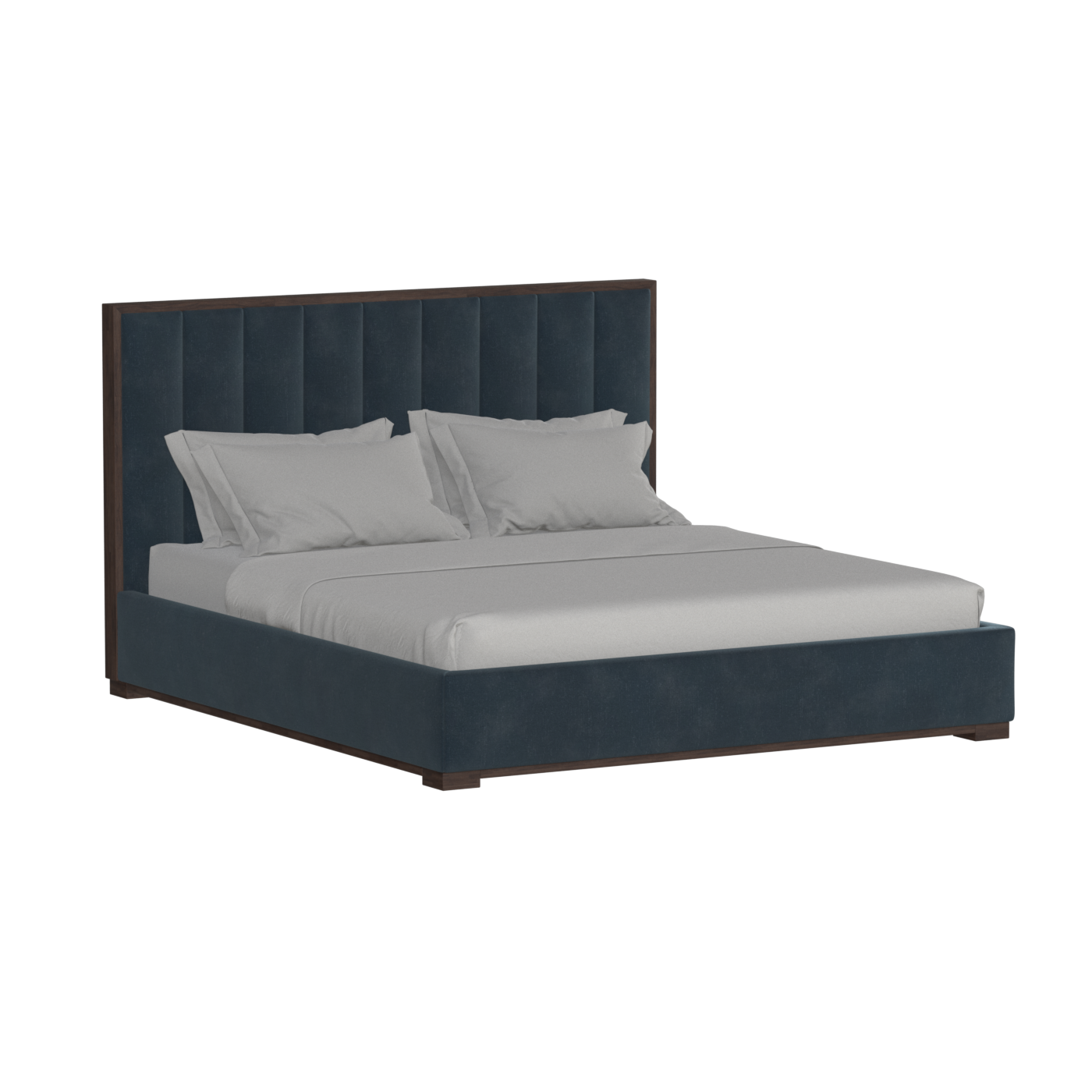 Ava Bed with Framed Vertical Headboard Panels
